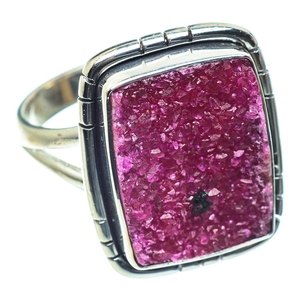 Cobalto Calcite Druzy Rings handcrafted by Anasilvercos - RING60128