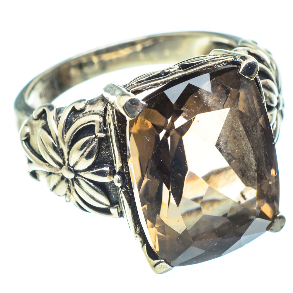 Smoky Quartz Rings handcrafted by Anasilvercos - RING60145