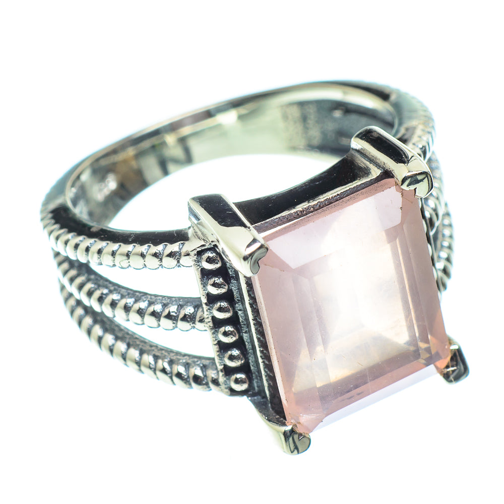 Rose Quartz Rings handcrafted by Anasilvercos - RING60149