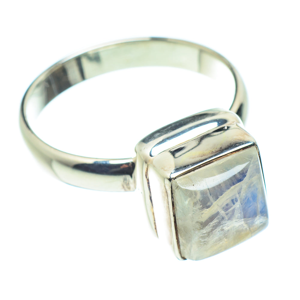 Rainbow Moonstone Rings handcrafted by Anasilvercos - RING60171