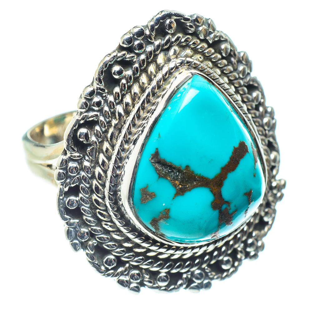Tibetan Turquoise Rings handcrafted by Anasilvercos - RING60185