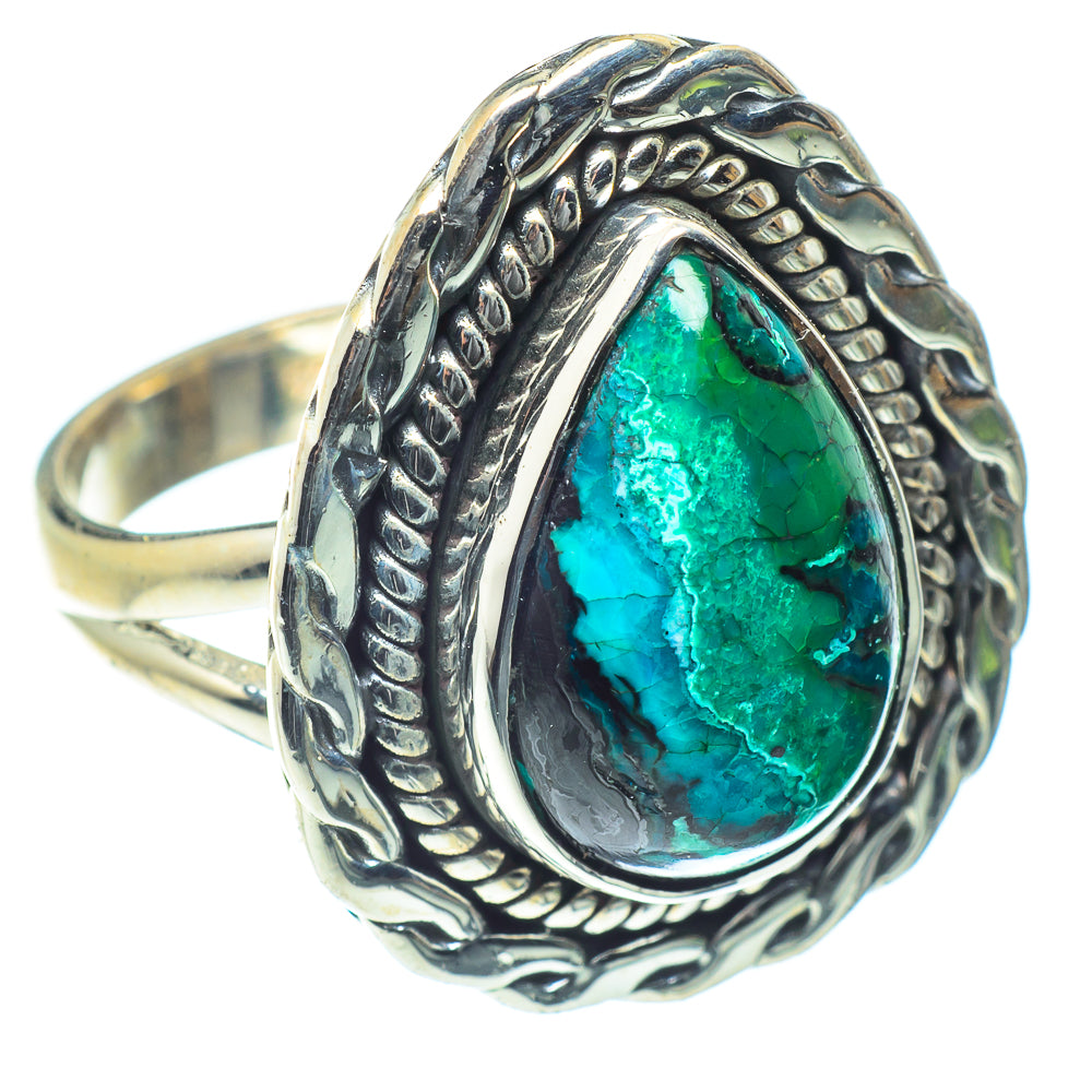 Chrysocolla Rings handcrafted by Anasilvercos - RING60203