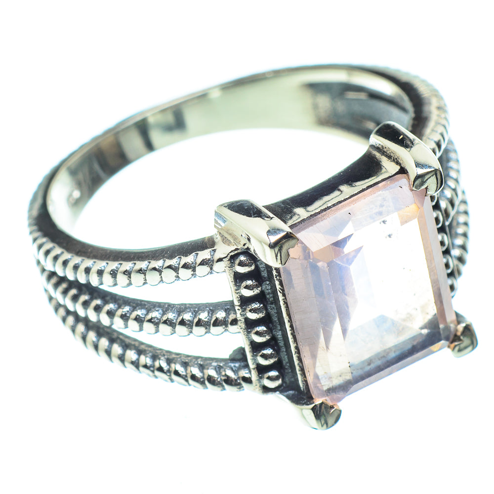 Rose Quartz Rings handcrafted by Anasilvercos - RING60205