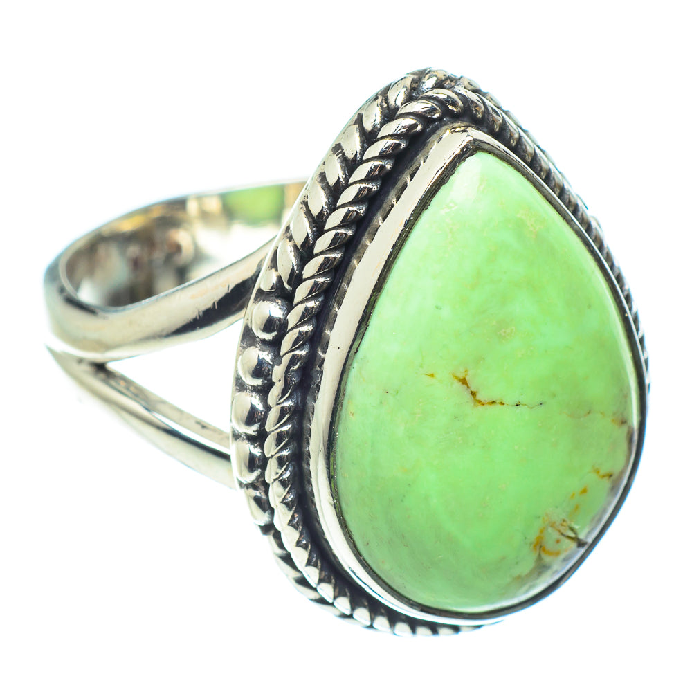 Lemon Chrysoprase Rings handcrafted by Anasilvercos - RING60210