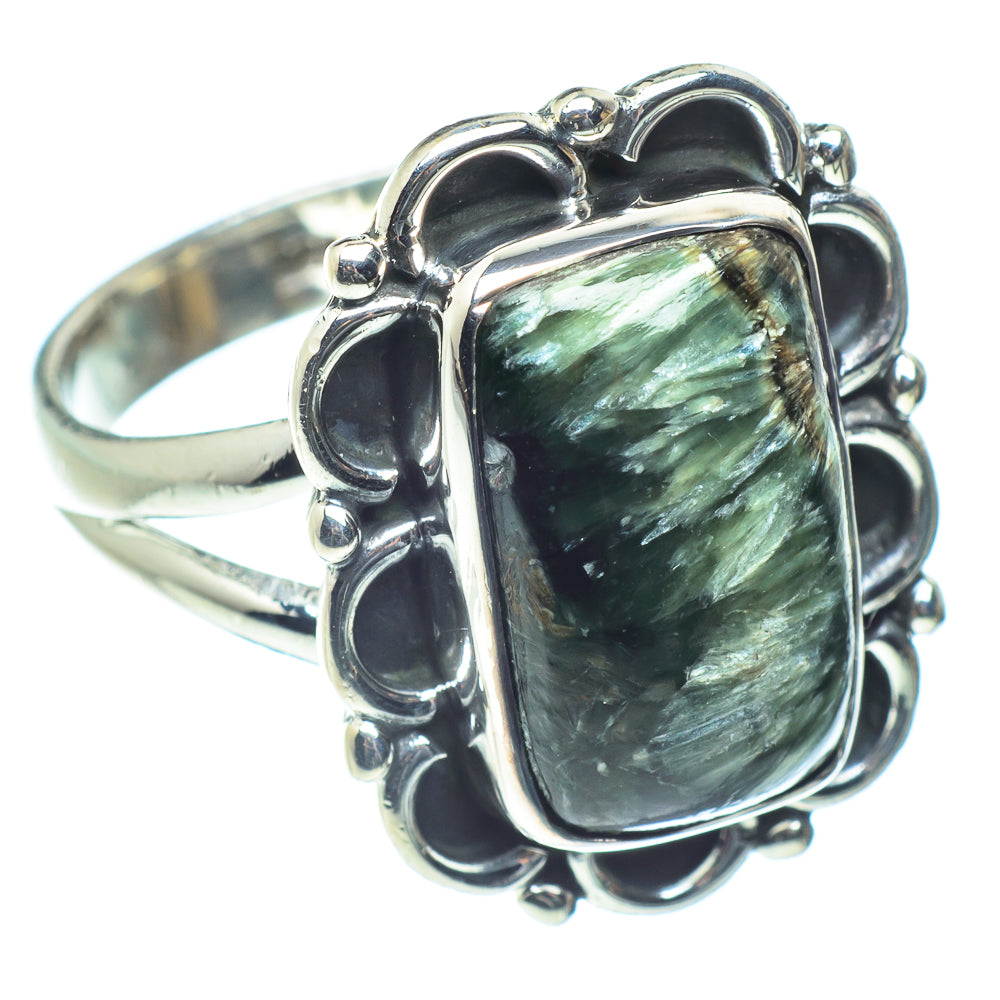 Seraphinite Rings handcrafted by Anasilvercos - RING60211