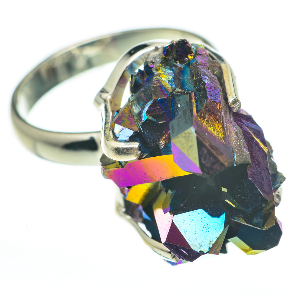 Titanium Sunshine Druzy Rings handcrafted by Anasilvercos - RING60253