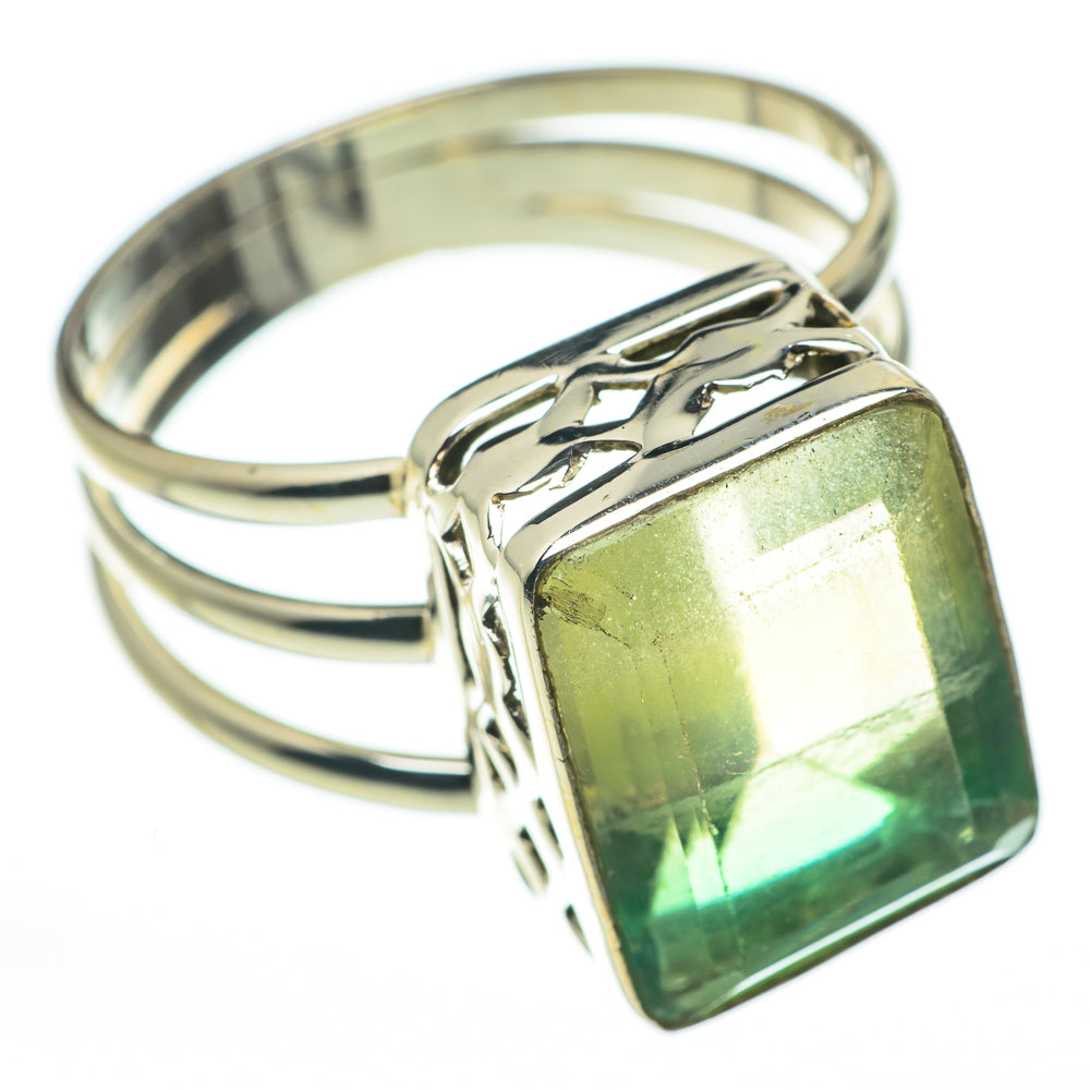 Green Fluorite Rings handcrafted by Anasilvercos - RING60266