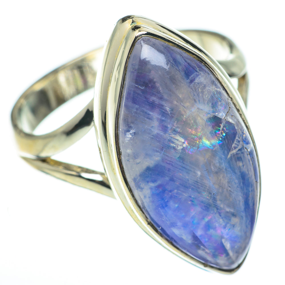 Rainbow Moonstone Rings handcrafted by Anasilvercos - RING60278