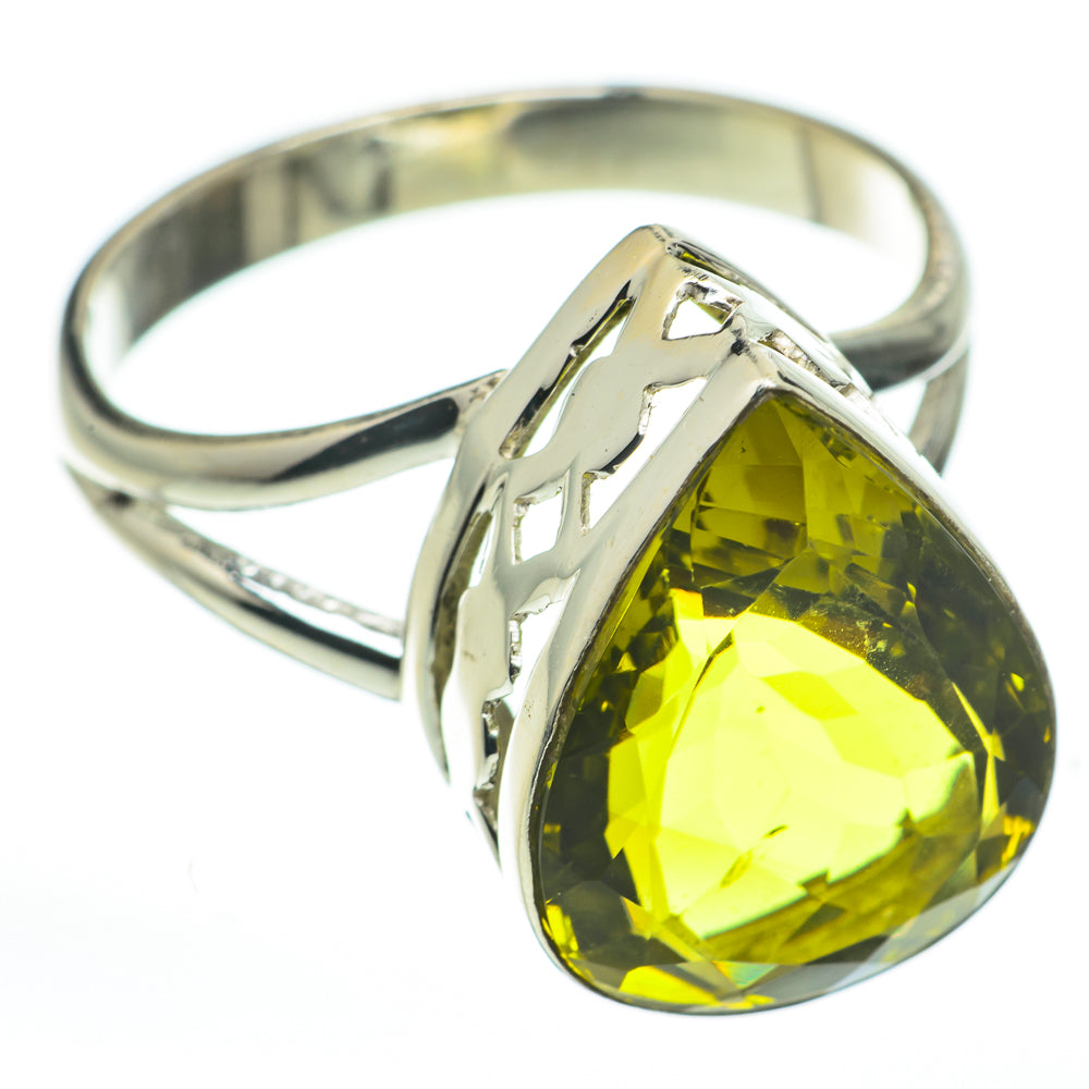 Olive Quartz Rings handcrafted by Anasilvercos - RING60297