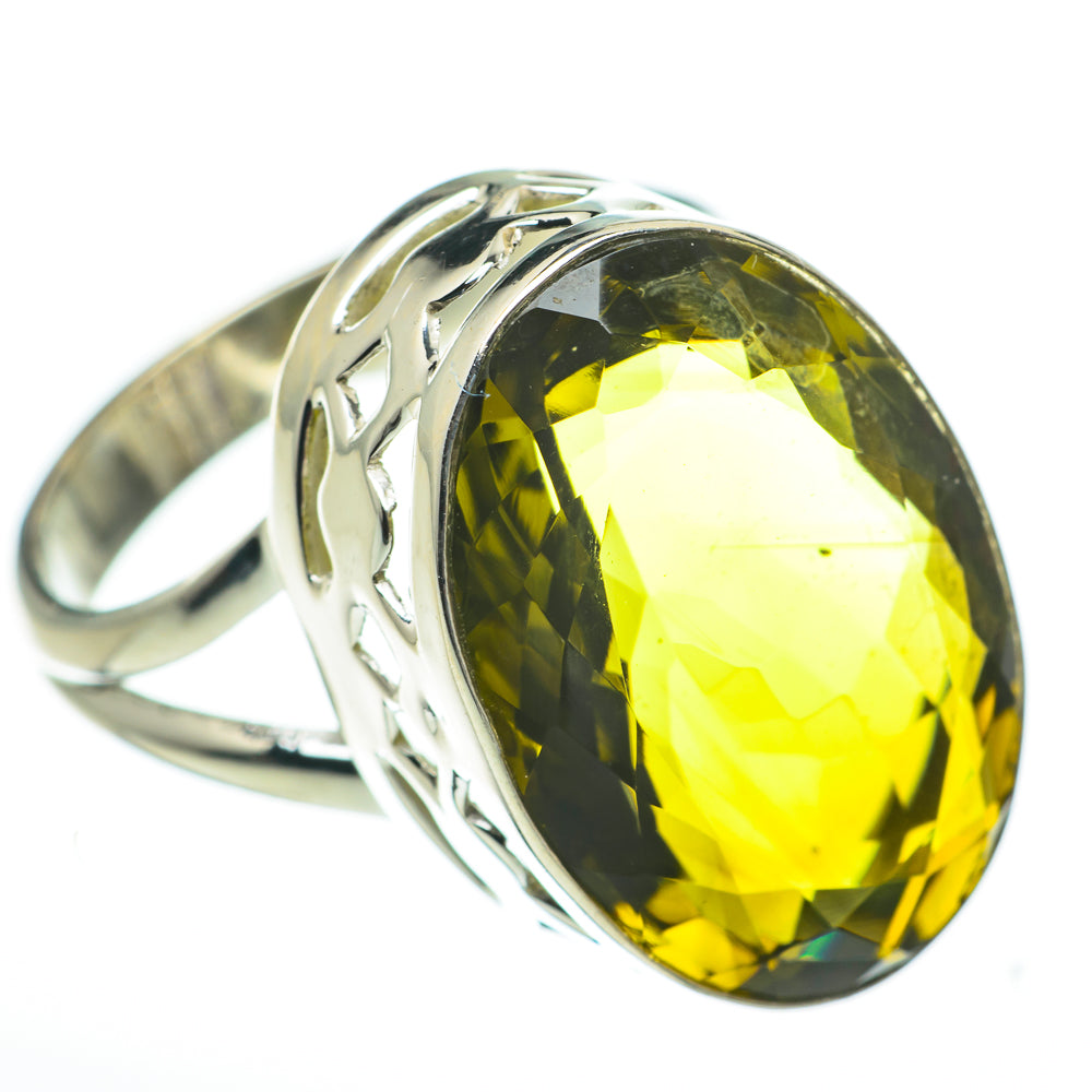 Olive Quartz Rings handcrafted by Anasilvercos - RING60298