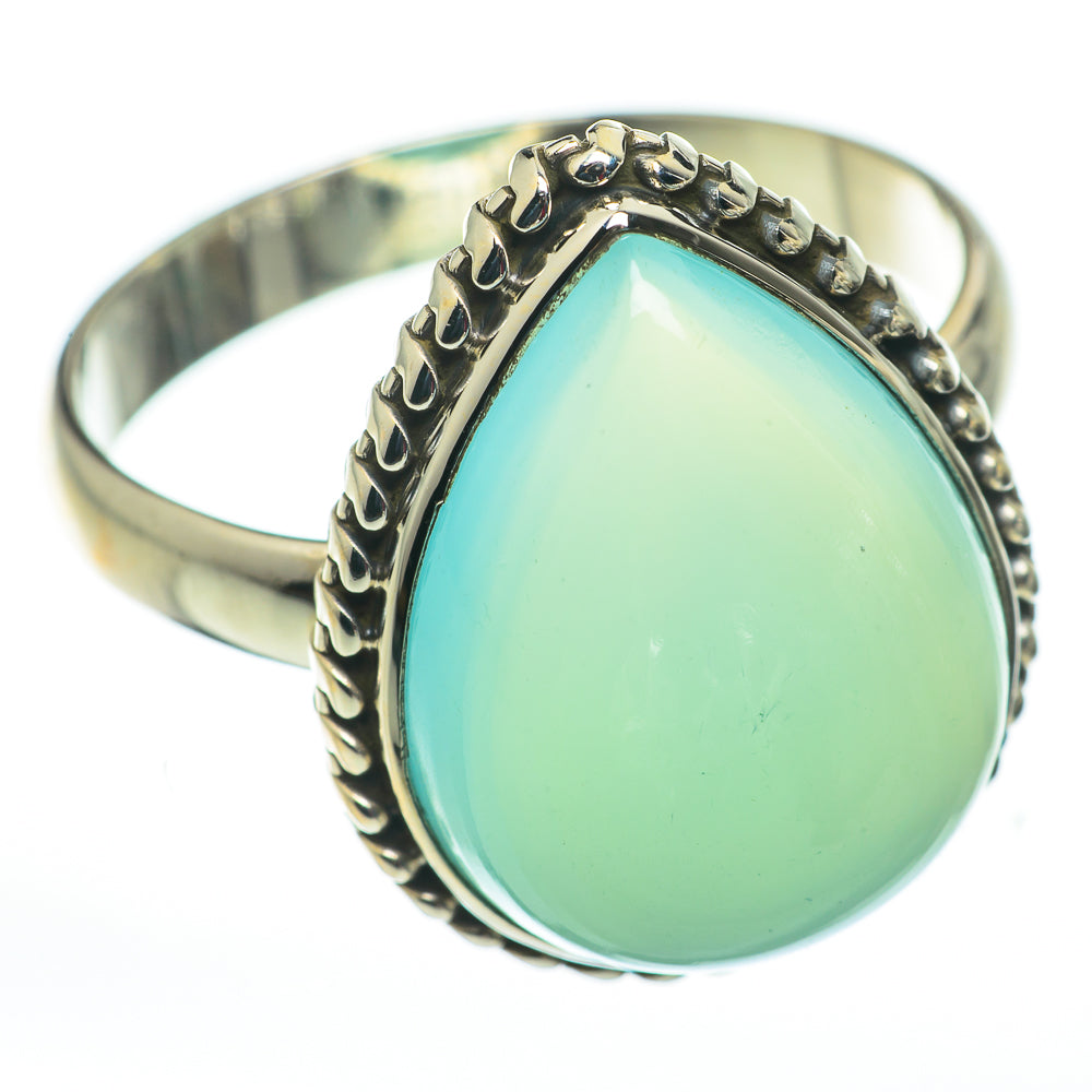 Aqua Chalcedony Rings handcrafted by Anasilvercos - RING60303