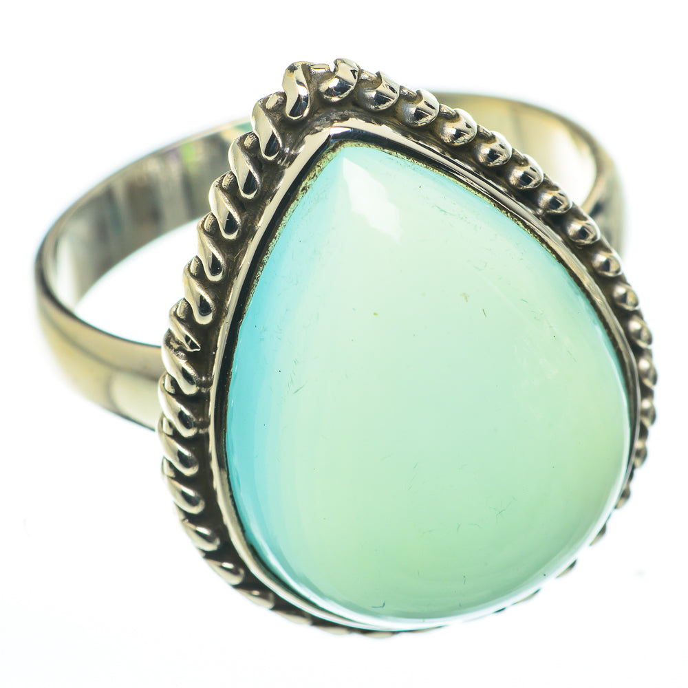 Aqua Chalcedony Rings handcrafted by Anasilvercos - RING60339