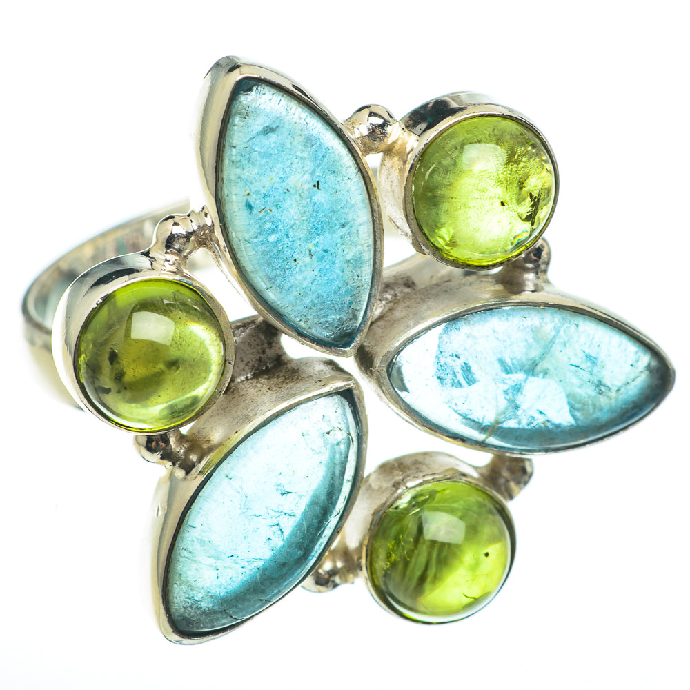 Blue Fluorite Rings handcrafted by Anasilvercos - RING60389