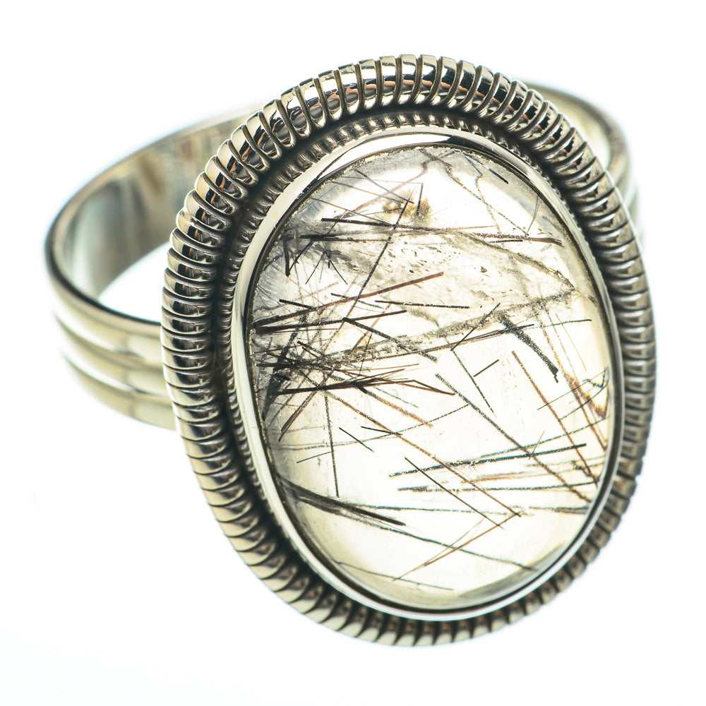 Tourmalinated Quartz Rings handcrafted by Anasilvercos - RING60406