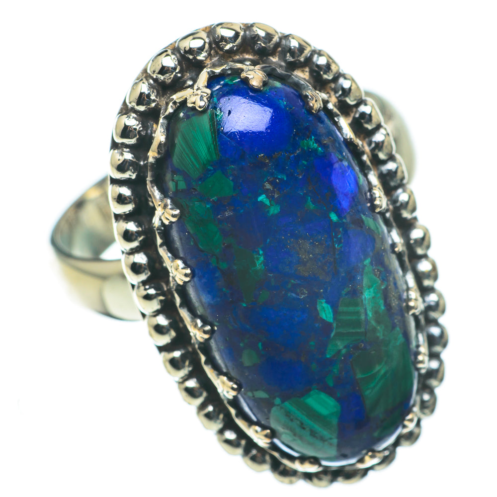 Malachite In Chrysocolla Rings handcrafted by Anasilvercos - RING60411