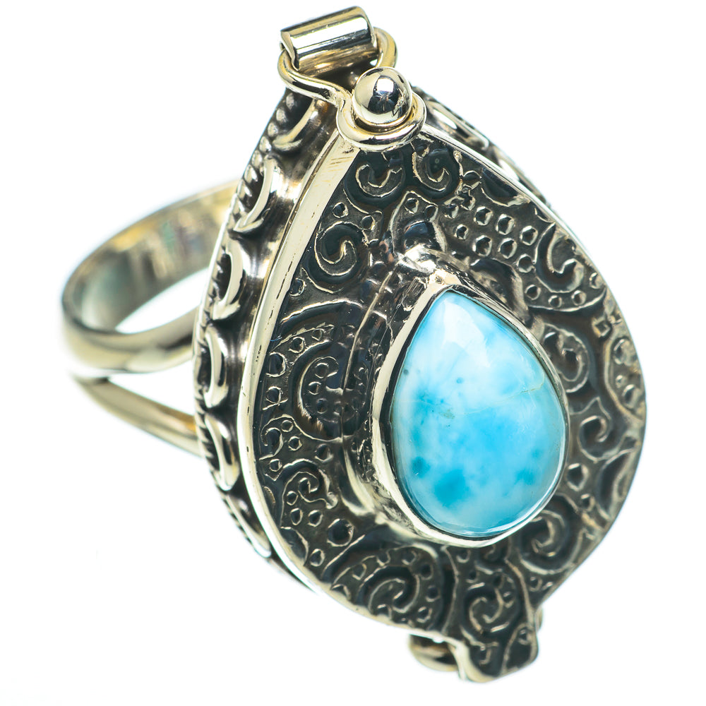 Larimar Rings handcrafted by Anasilvercos - RING60445