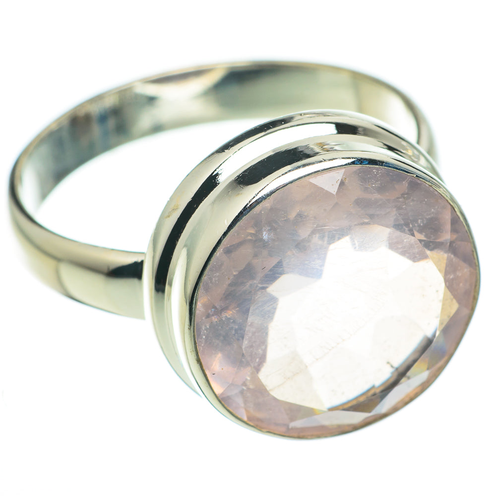 Rose Quartz Rings handcrafted by Anasilvercos - RING60457