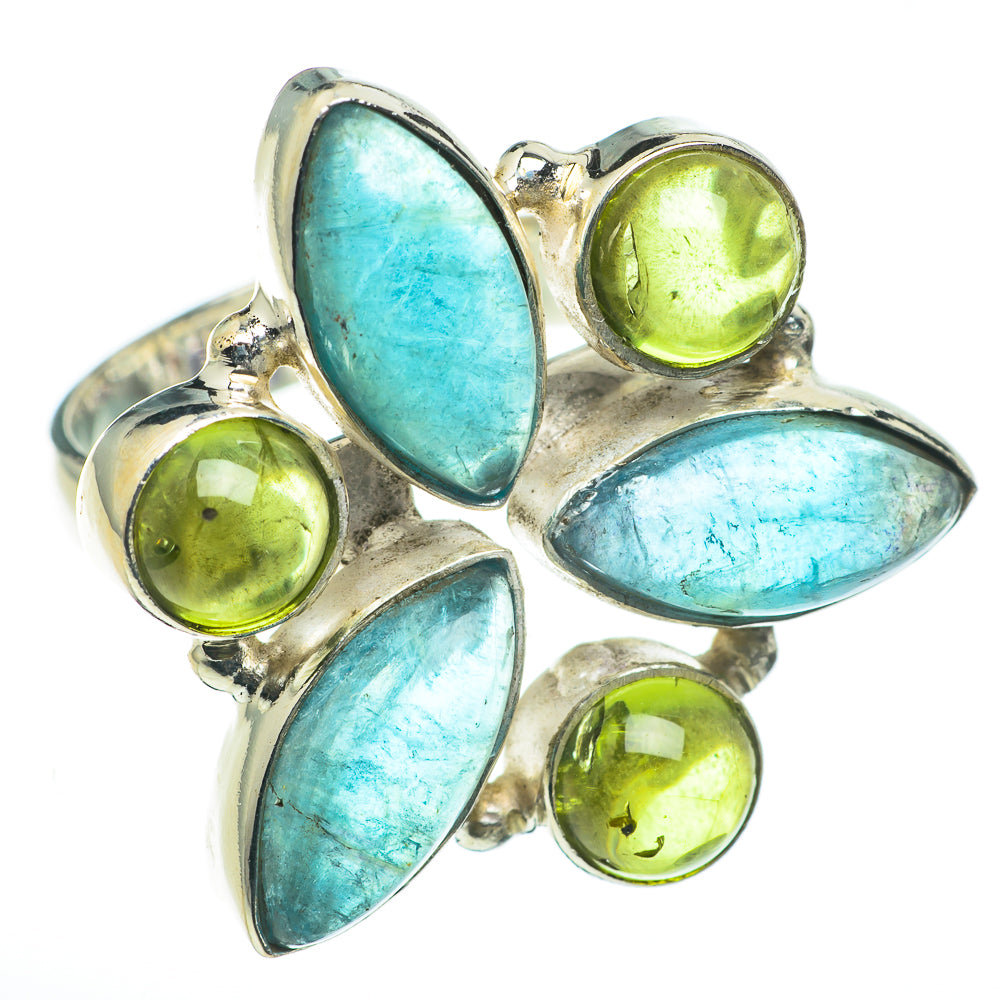 Blue Fluorite Rings handcrafted by Anasilvercos - RING60498