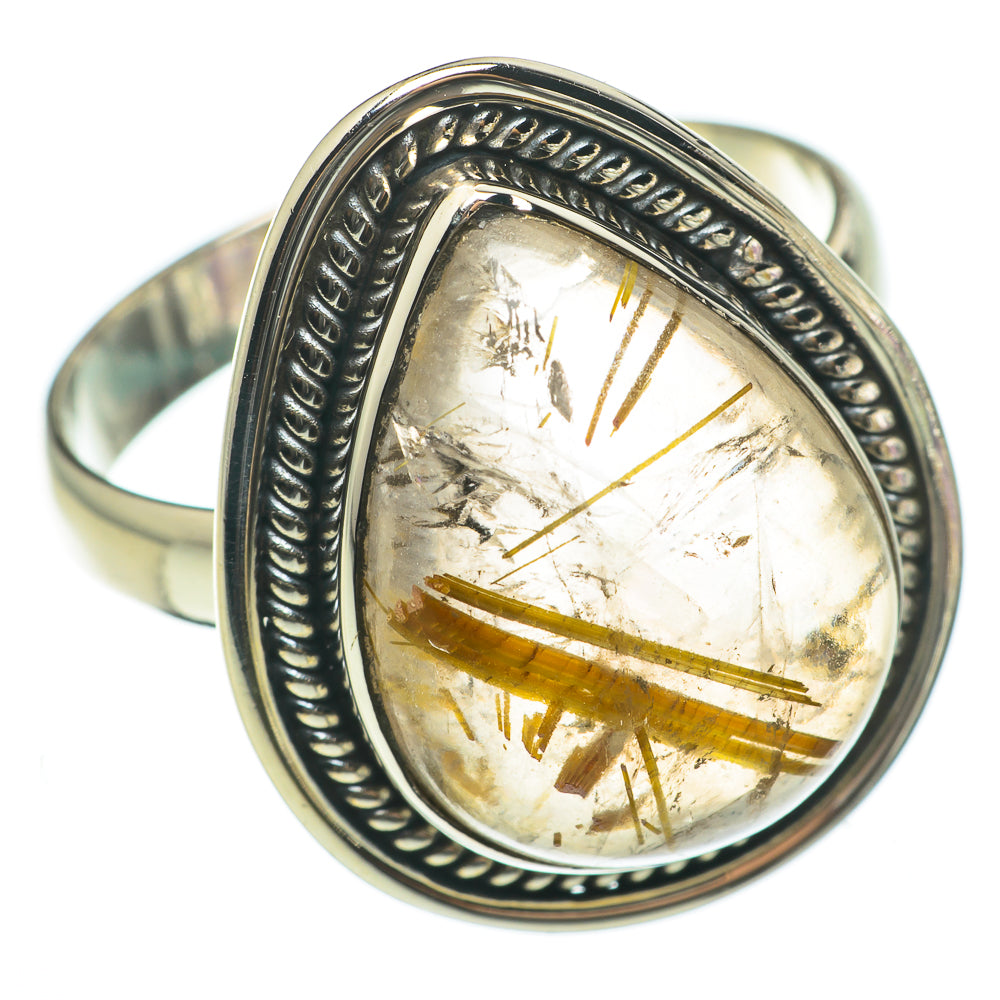 Rutilated Quartz Rings handcrafted by Anasilvercos - RING60555