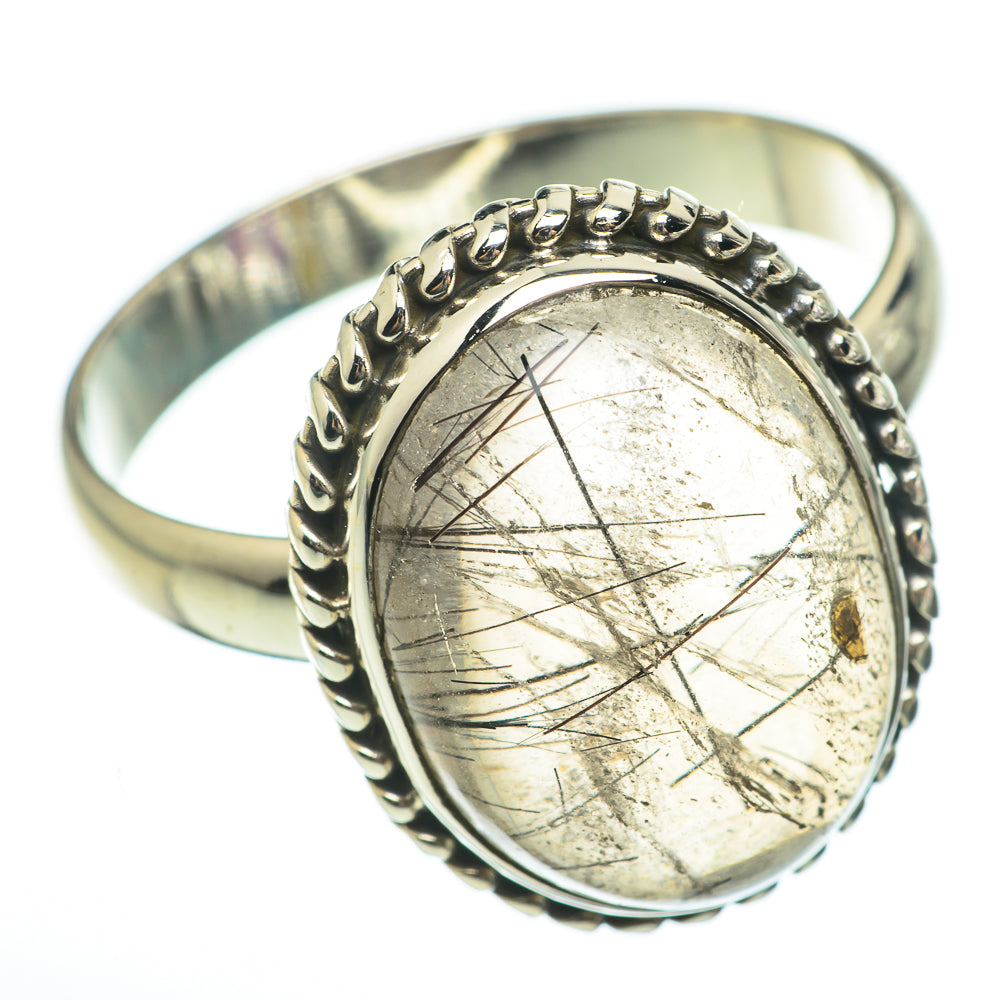Tourmalinated Quartz Rings handcrafted by Anasilvercos - RING60557
