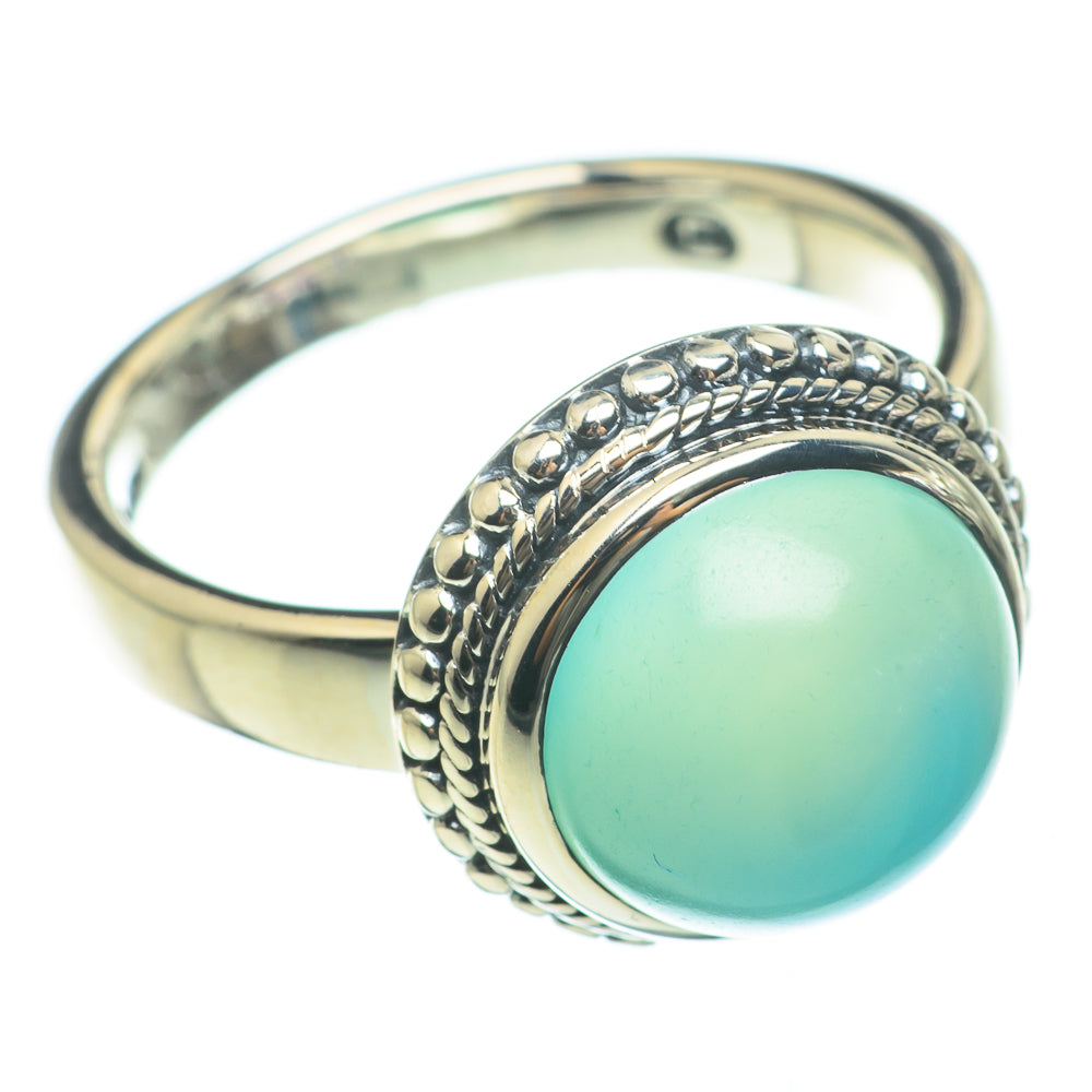 Aqua Chalcedony Rings handcrafted by Anasilvercos - RING60567