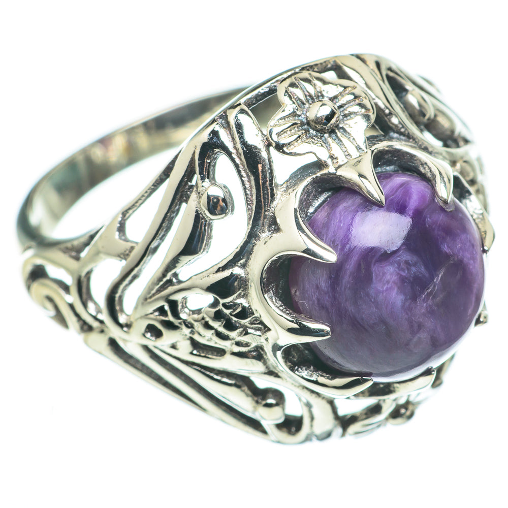 Charoite Rings handcrafted by Anasilvercos - RING60596
