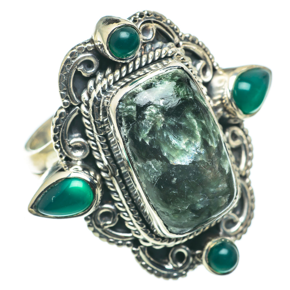 Seraphinite Rings handcrafted by Anasilvercos - RING60609