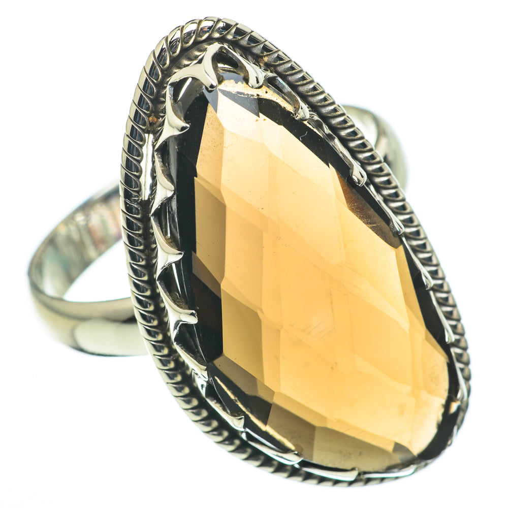 Smoky Quartz Rings handcrafted by Anasilvercos - RING60611