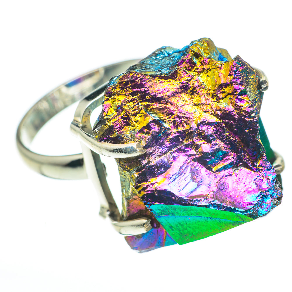 Titanium Sunshine Druzy Rings handcrafted by Anasilvercos - RING60621