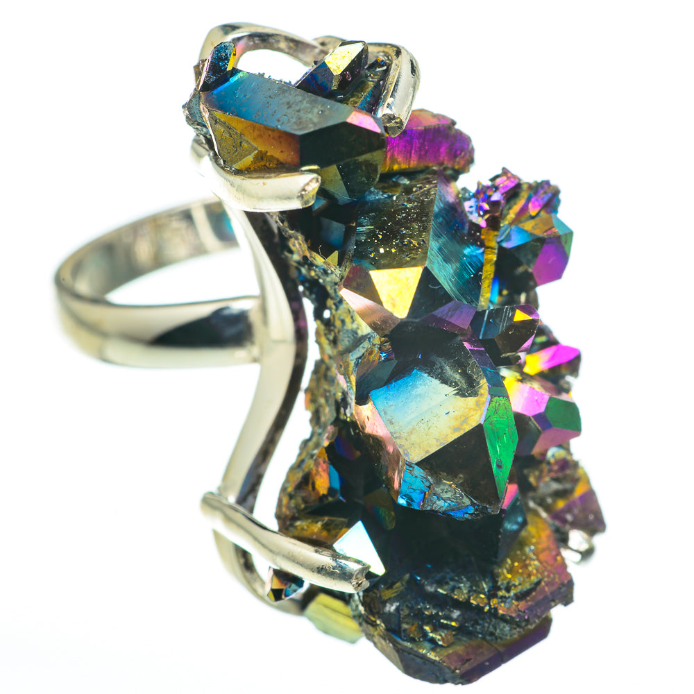 Titanium Sunshine Druzy Rings handcrafted by Anasilvercos - RING60622
