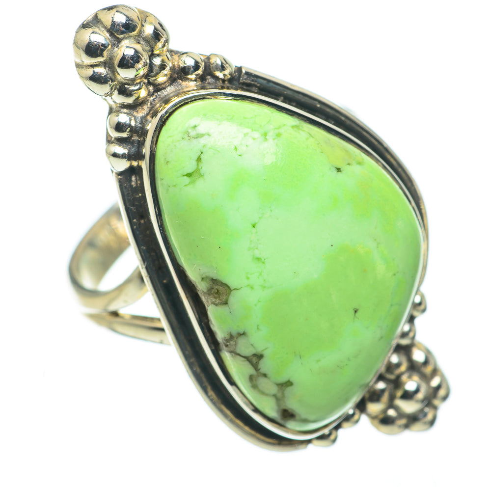Lemon Chrysoprase Rings handcrafted by Anasilvercos - RING60635