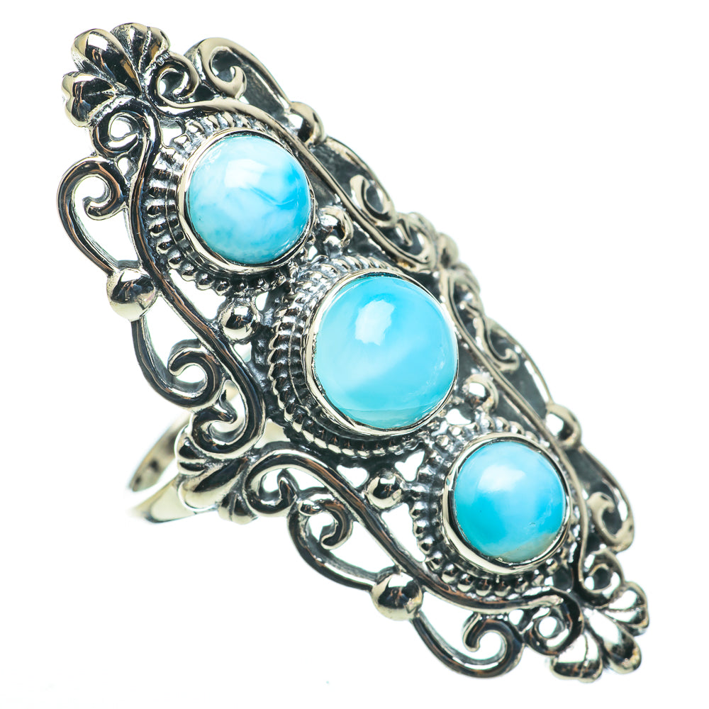 Larimar Rings handcrafted by Anasilvercos - RING60663