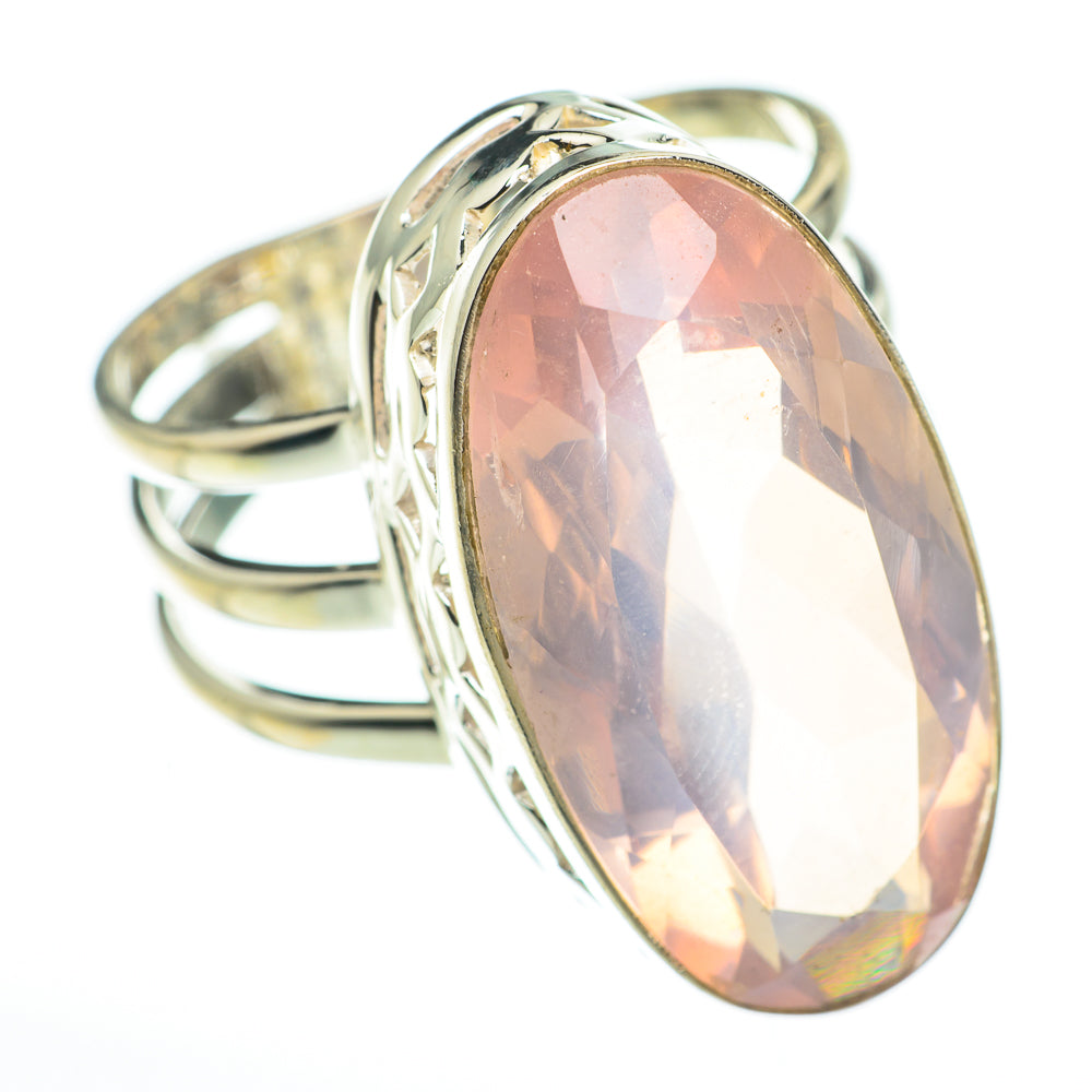 Rose Quartz Rings handcrafted by Anasilvercos - RING60670