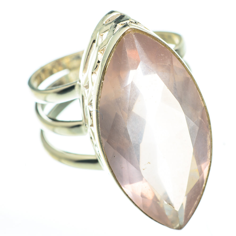 Rose Quartz Rings handcrafted by Anasilvercos - RING60698