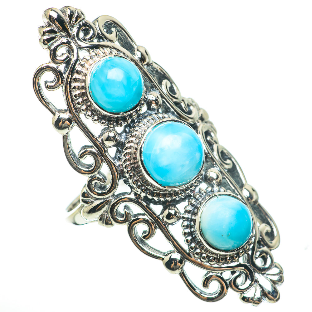 Larimar Rings handcrafted by Anasilvercos - RING60710