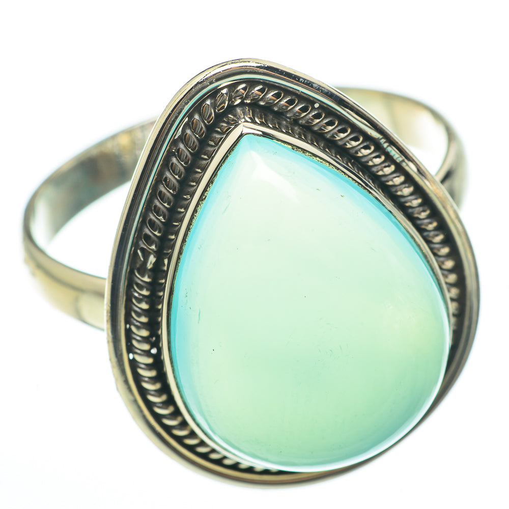 Aqua Chalcedony Rings handcrafted by Anasilvercos - RING60712