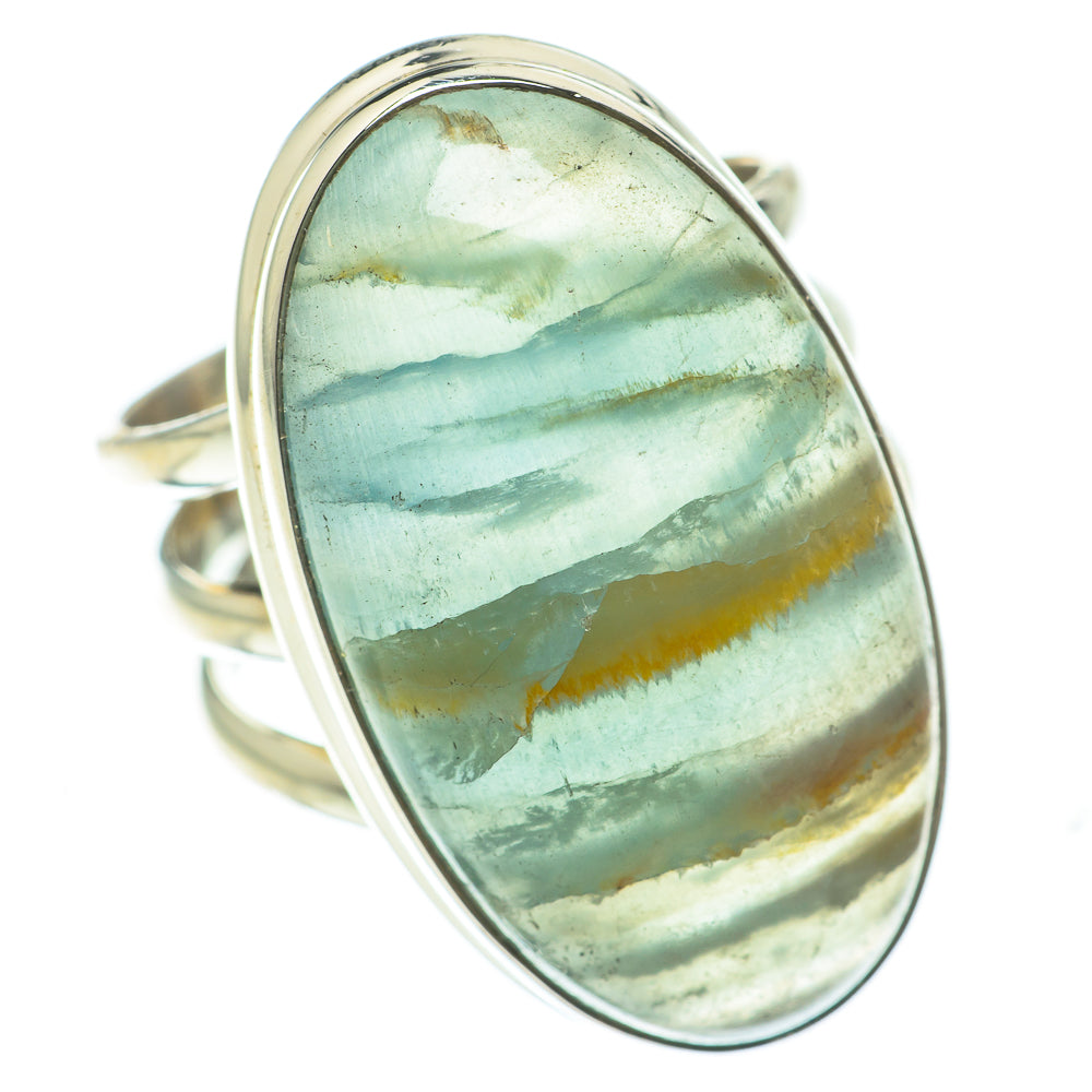 Blue Fluorite Rings handcrafted by Anasilvercos - RING60714