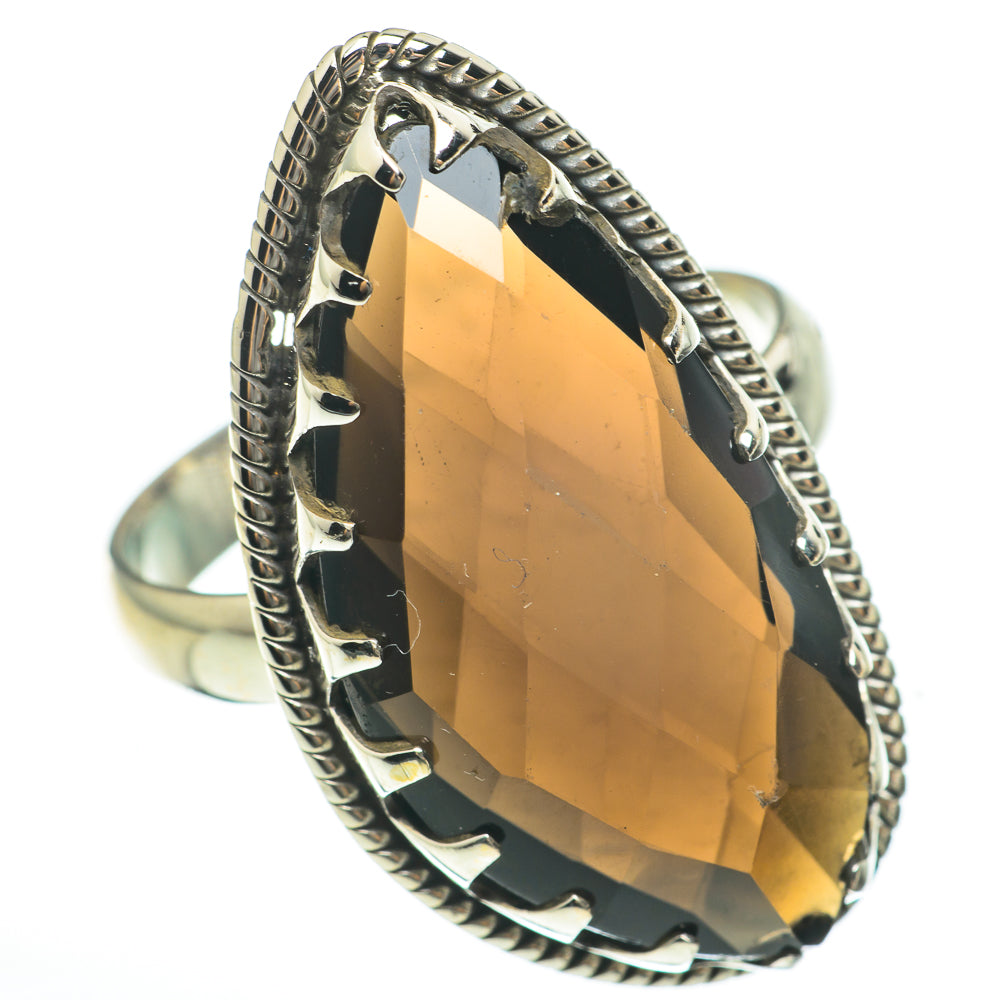 Smoky Quartz Rings handcrafted by Anasilvercos - RING60722