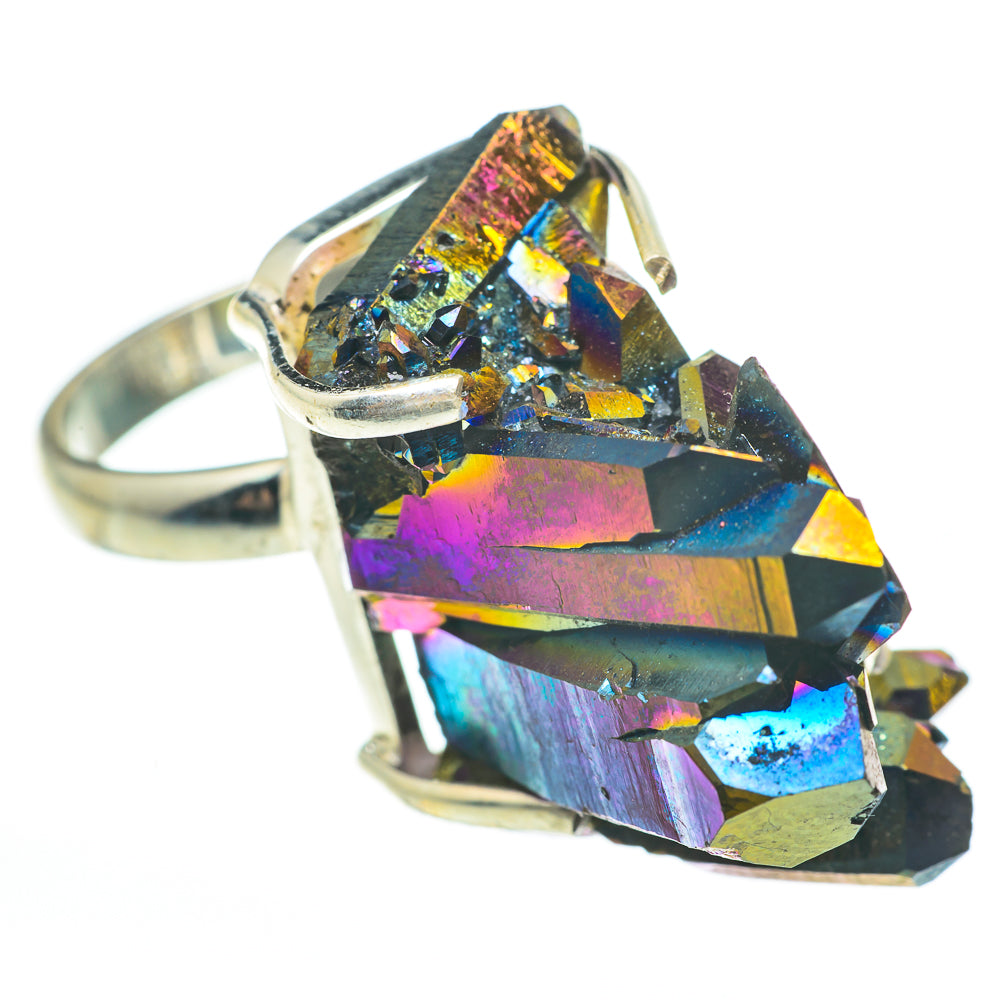 Titanium Sunshine Druzy Rings handcrafted by Anasilvercos - RING60732
