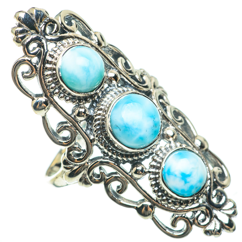 Larimar Rings handcrafted by Anasilvercos - RING60742