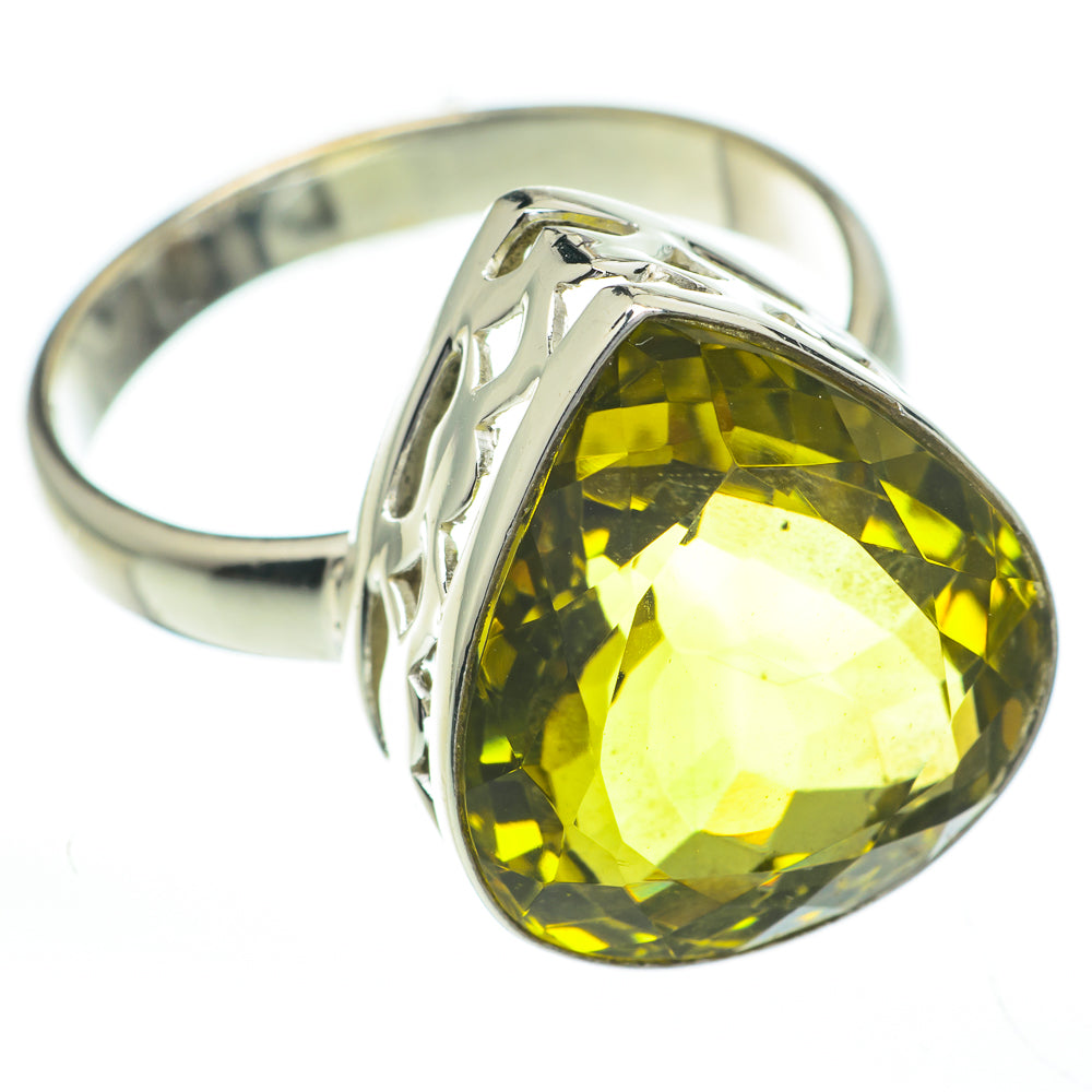Lemon Quartz Rings handcrafted by Anasilvercos - RING60785