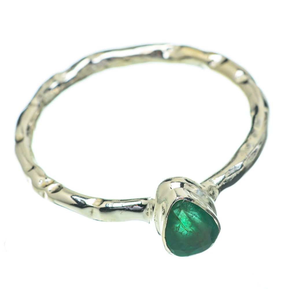 Zambian Emerald Rings handcrafted by Anasilvercos - RING60791
