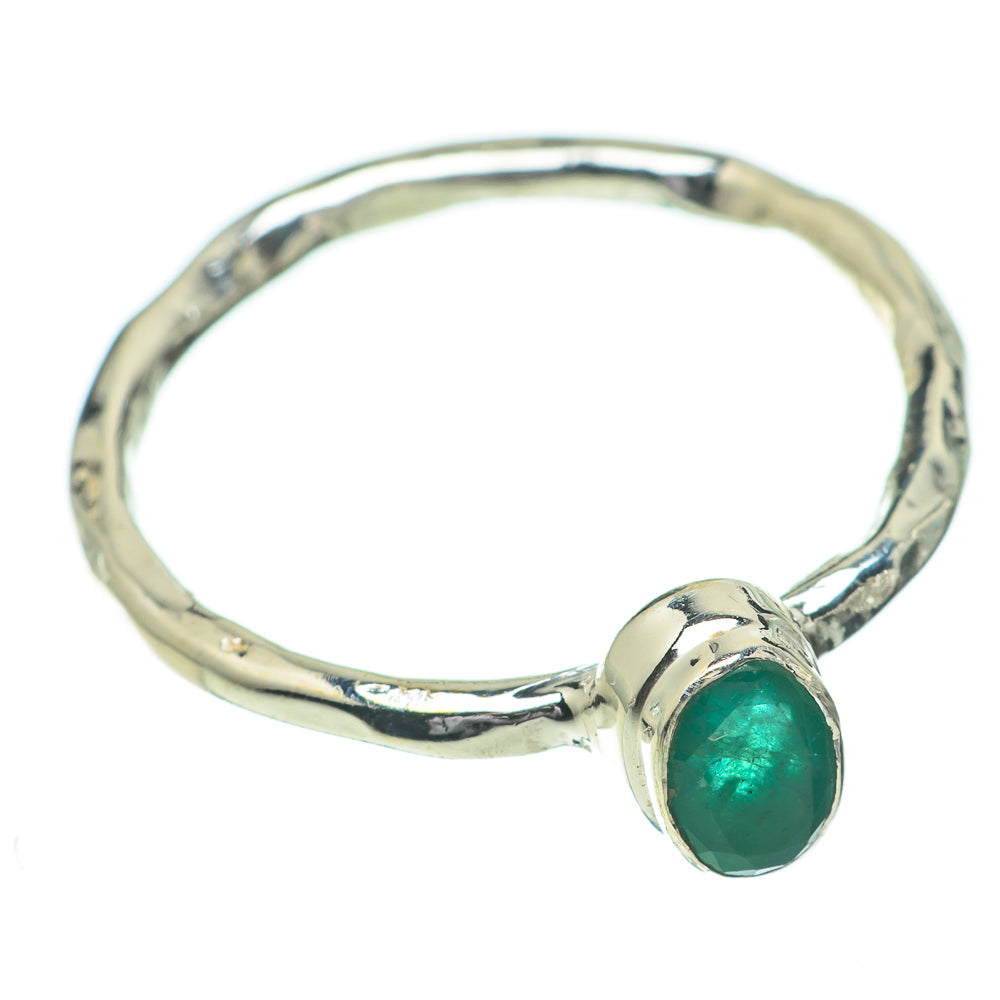 Zambian Emerald Rings handcrafted by Anasilvercos - RING60793
