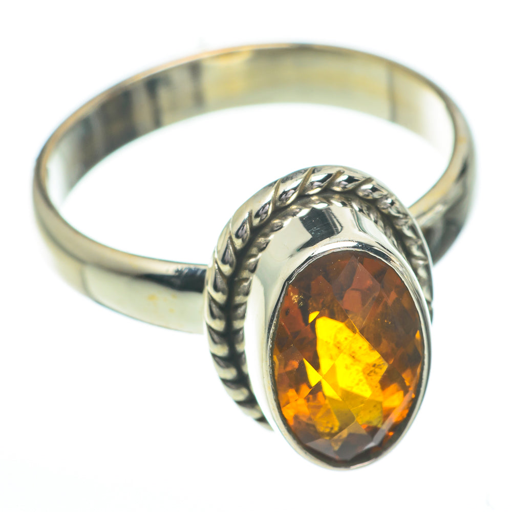 Mandarin Citrine Rings handcrafted by Anasilvercos - RING60795