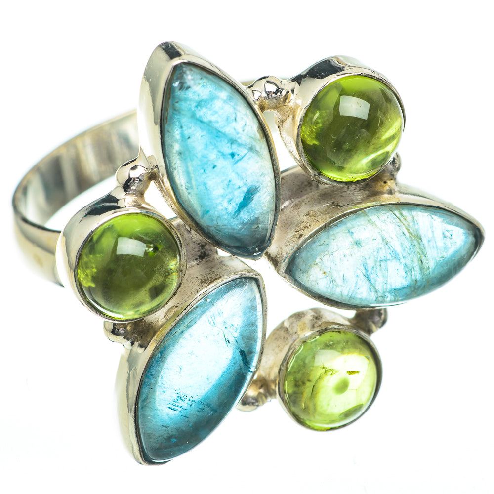 Blue Fluorite Rings handcrafted by Anasilvercos - RING60815