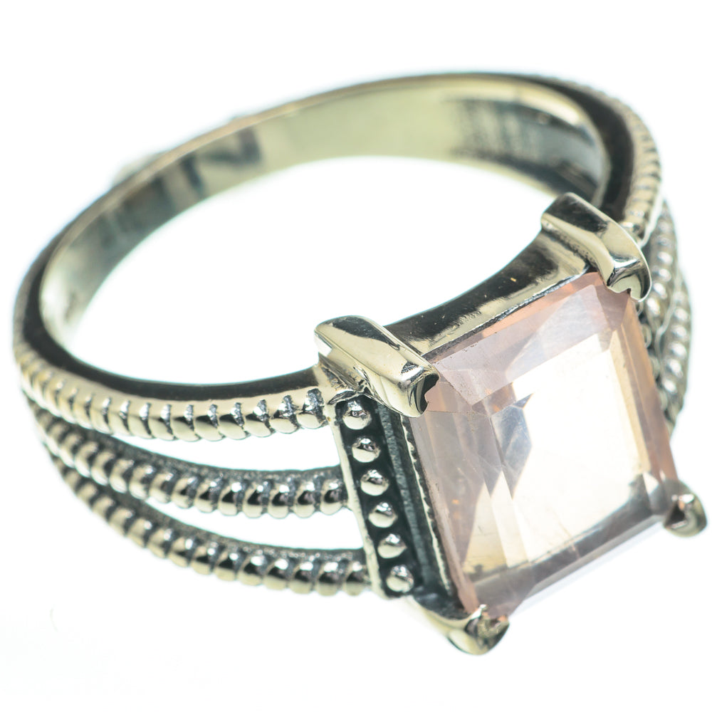 Rose Quartz Rings handcrafted by Anasilvercos - RING60852