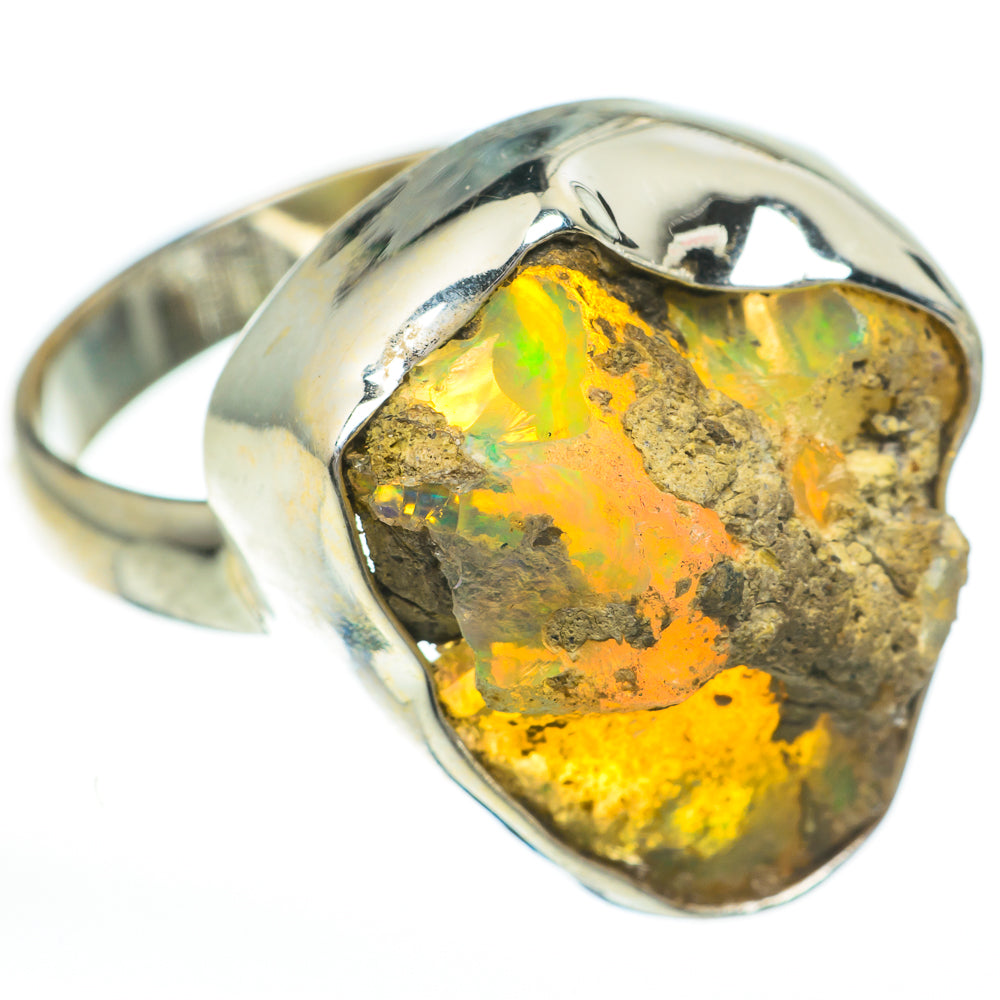 Ethiopian Opal Rings handcrafted by Anasilvercos - RING60862