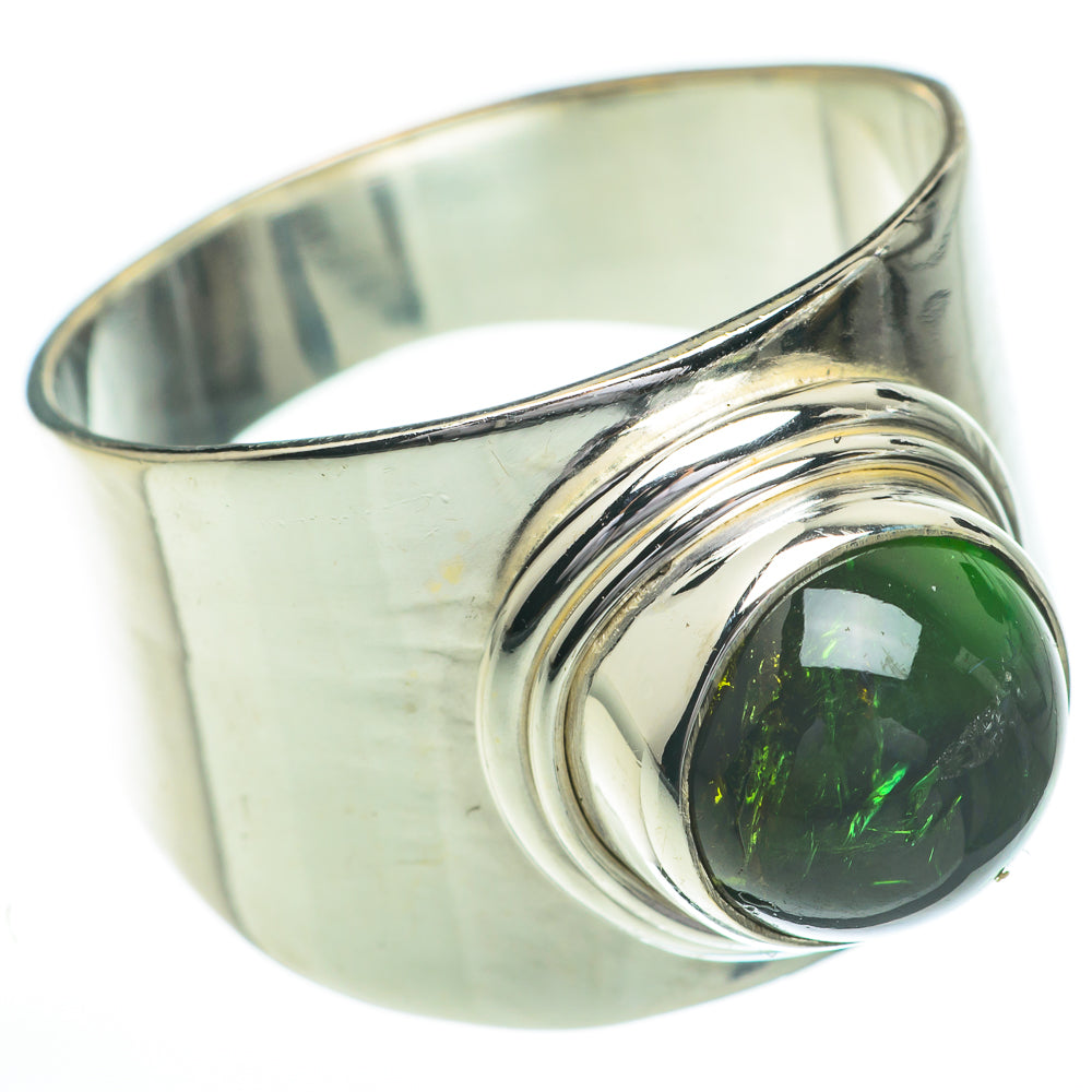 Green Tourmaline Rings handcrafted by Anasilvercos - RING60887