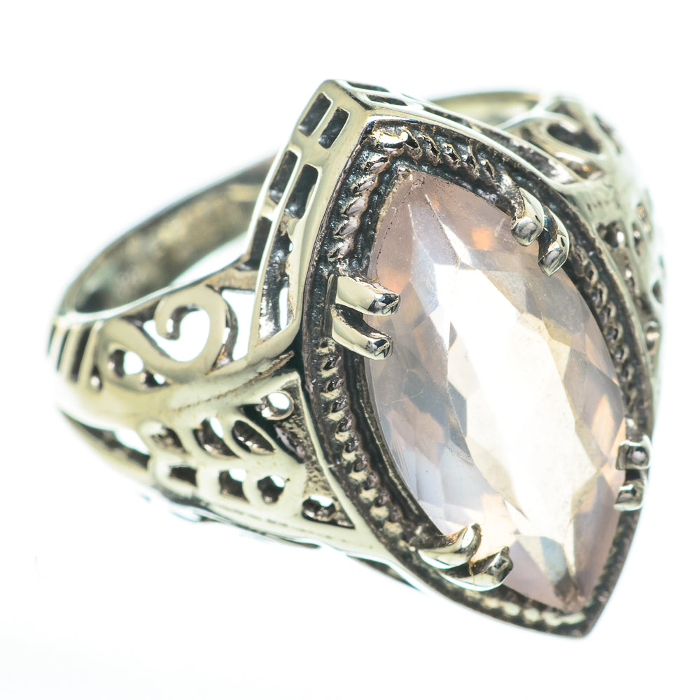 Rose Quartz Rings handcrafted by Anasilvercos - RING60890