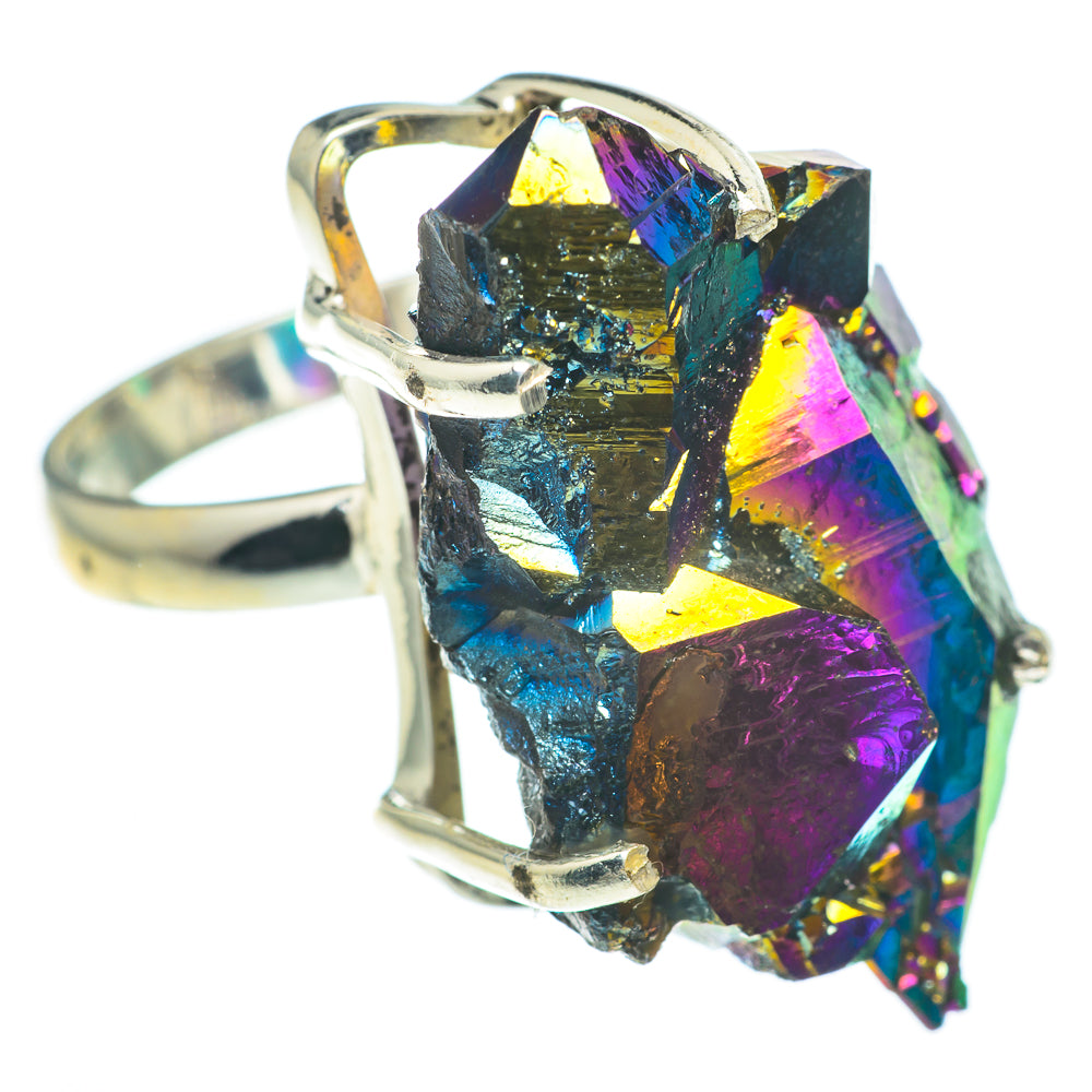 Titanium Sunshine Druzy Rings handcrafted by Anasilvercos - RING60982